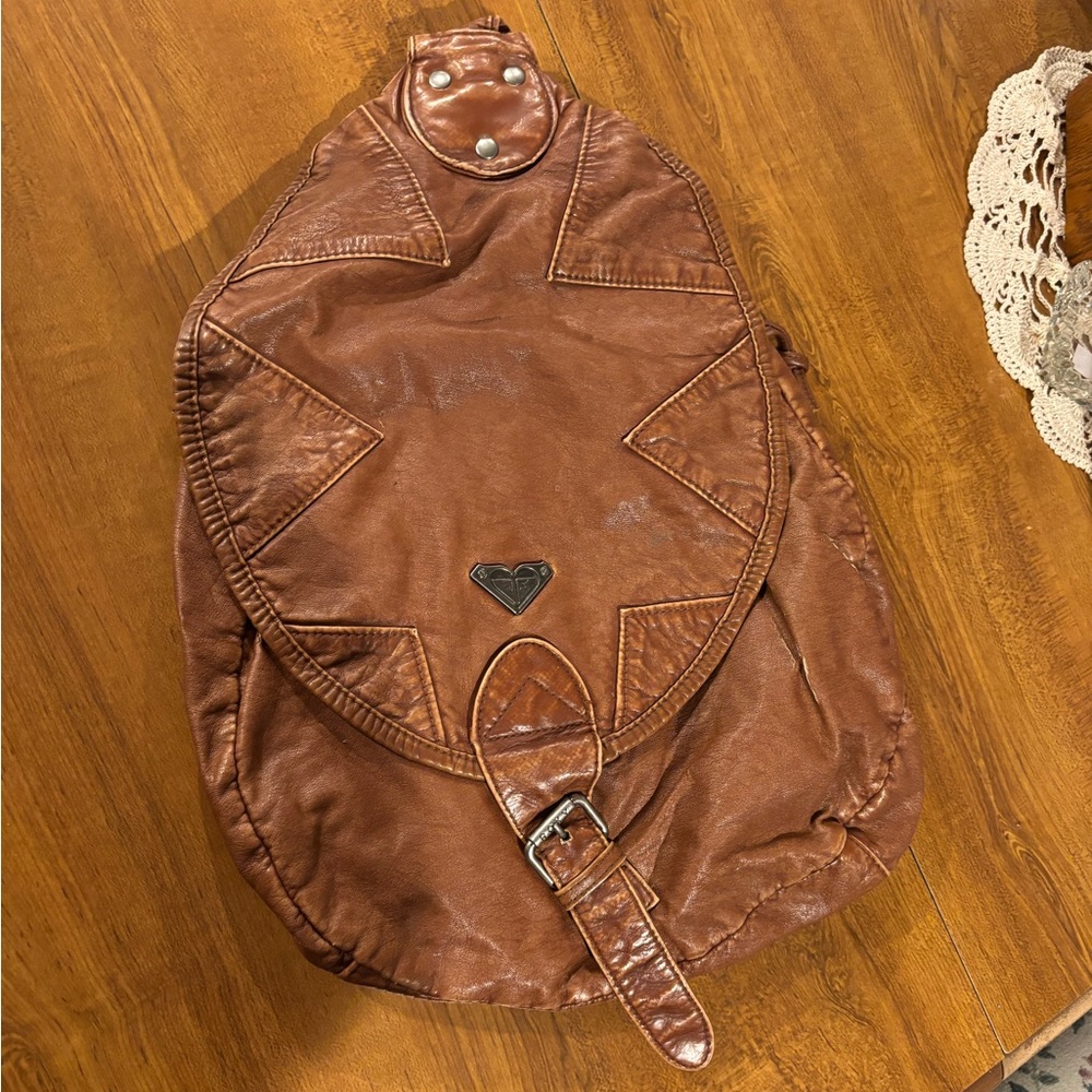 Roxy Brown Leather Backpack